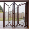 High Quality Thermal Break Aluminum Interior Temporary Bi Folding Glass Door Philippines